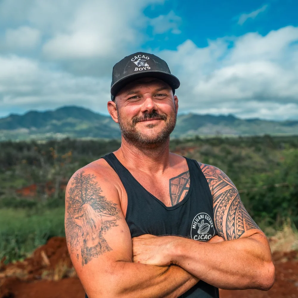 Photo of Pete, one of the Mililani Estate Cacao Owners